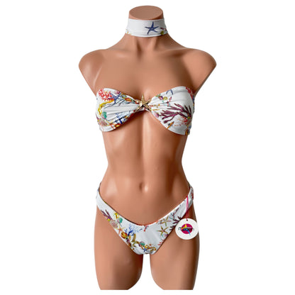 Swimsuit ocean vibes styles dopamine collection tree pieces strapless top chekky bikini bottom and neck styles