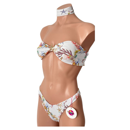 Swimsuit ocean vibes styles dopamine collection tree pieces strapless top chekky bikini bottom and neck styles