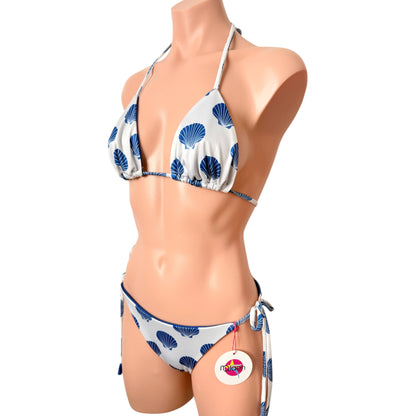 Swimwear seashells  set 3 pieces triangle top with cheeky bikini and bandama