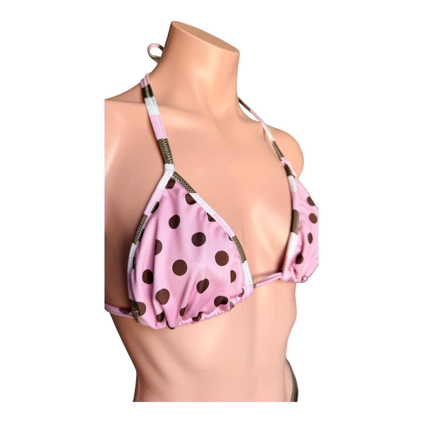 Polka dot swimsuit trendy pink fashionn set