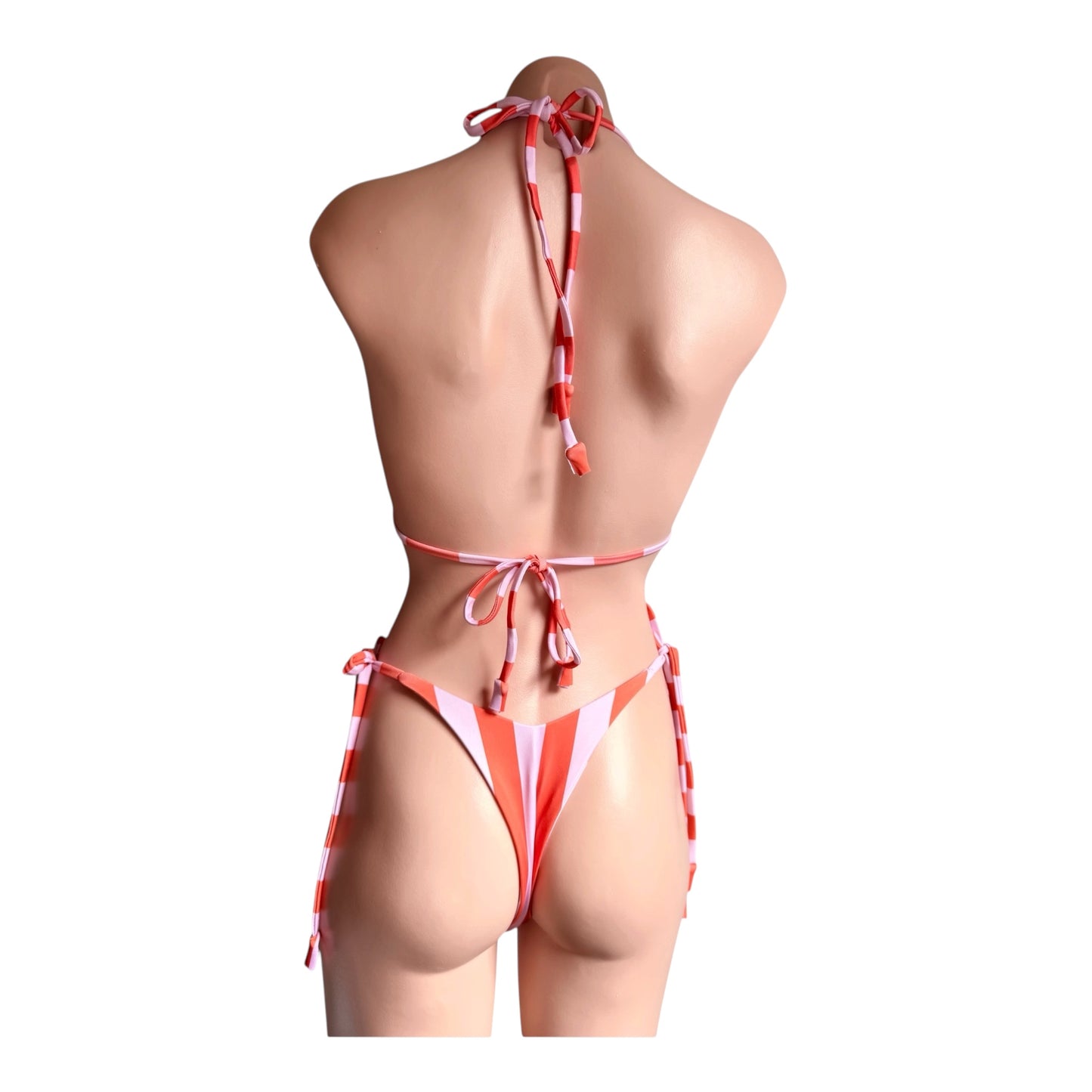Swimsuit vibrant color set triangle top with cheeky bikini bottom