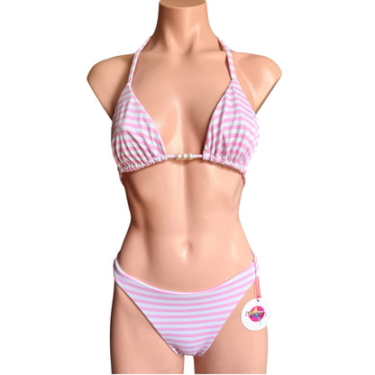 Swimwear pink stripes classic and fashionable