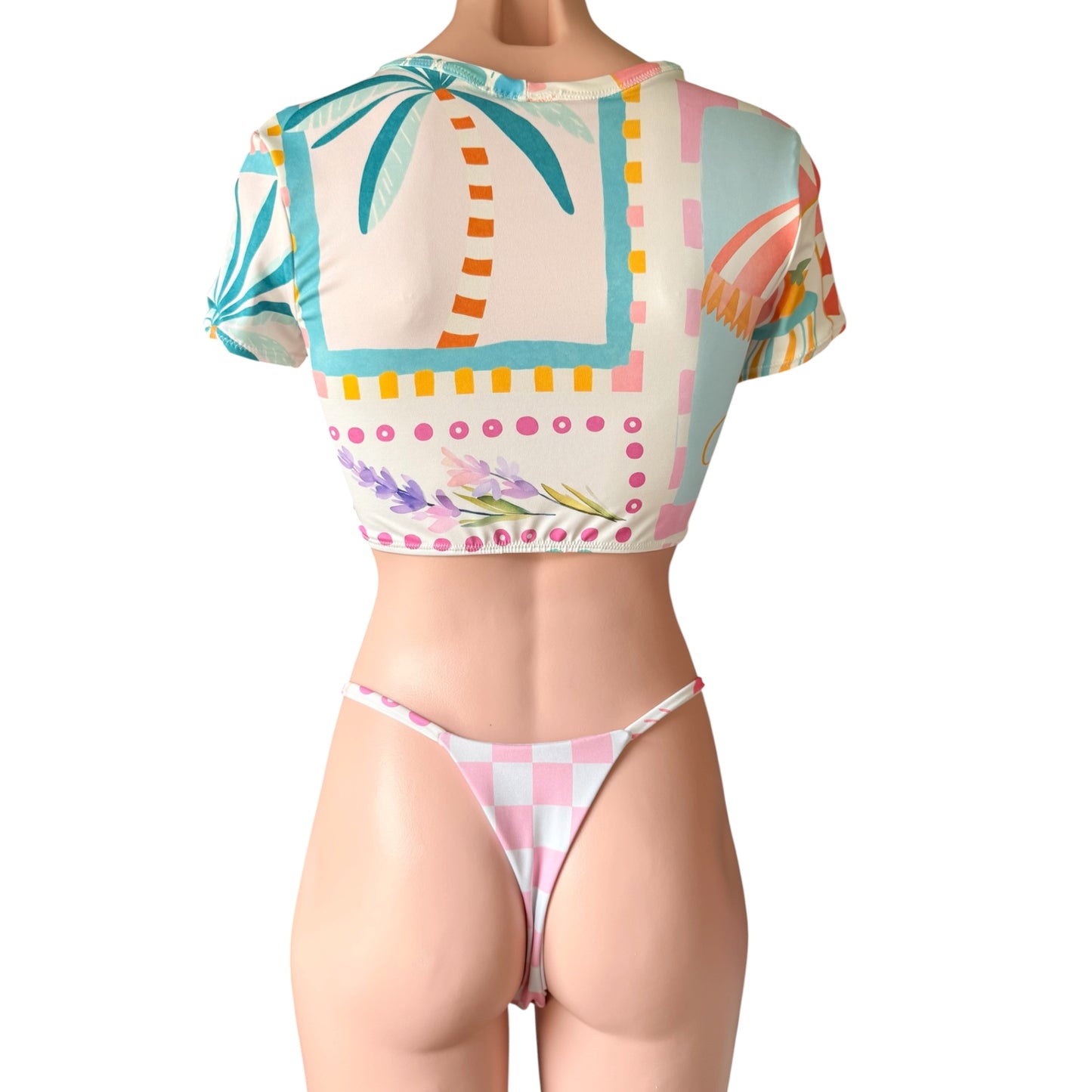 Swimwear set top with cheeky bikini bottom new collection