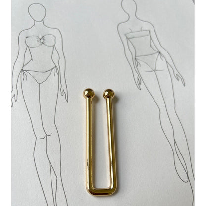 Connectors for bikini / Swimwear accessories in V metal / accessory swimsuits / swimwear connector gold color / accessories swimwear