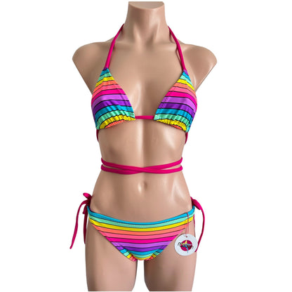 Colorful Swimsuit cheeky bikini bottom / fashion colorful swimwear