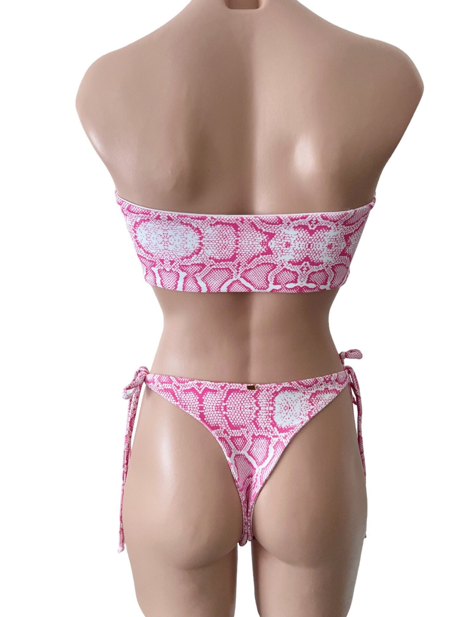 Animal print Pink Swimwear set top & bottom cheeky bikini/ pink swimsuit / swimwear pink trendy color