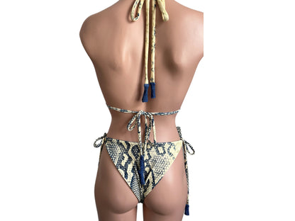 Swimwear Fashion animal print Reversible set triangle top Large size/ cheeky bikini bottom