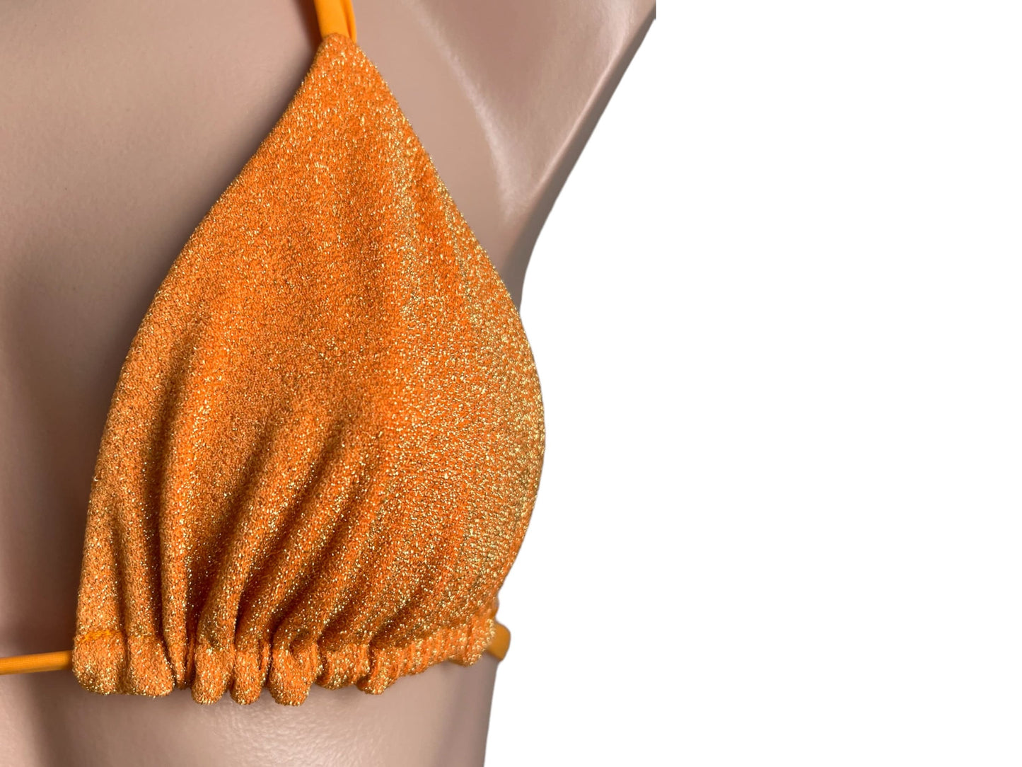Orange swimwear / set swimsuit shine orange / trendy shine bikini orange color