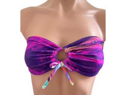 Swimwear fashion set Strapless top with cheeky bikini bottom / exclusive and trendy style swimsuit