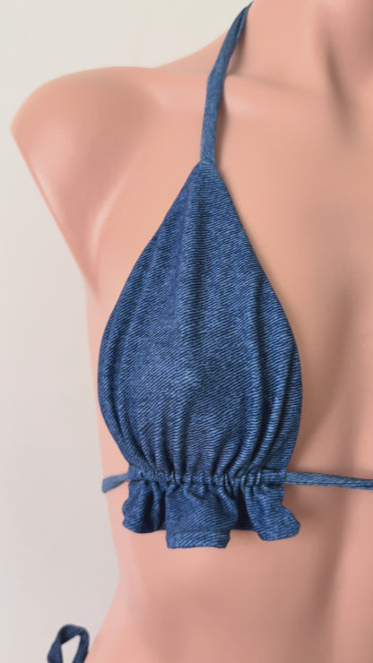 Swimwear denin print fashion and exclusive set