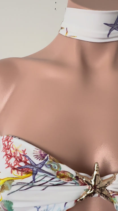 Swimsuit ocean vibes styles dopamine collection tree pieces strapless top chekky bikini bottom and neck styles