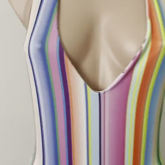 One piece Swimsuit Candy collection /Reversible swimwear / cheeky swimsuit bottom / Colorful one piece /
