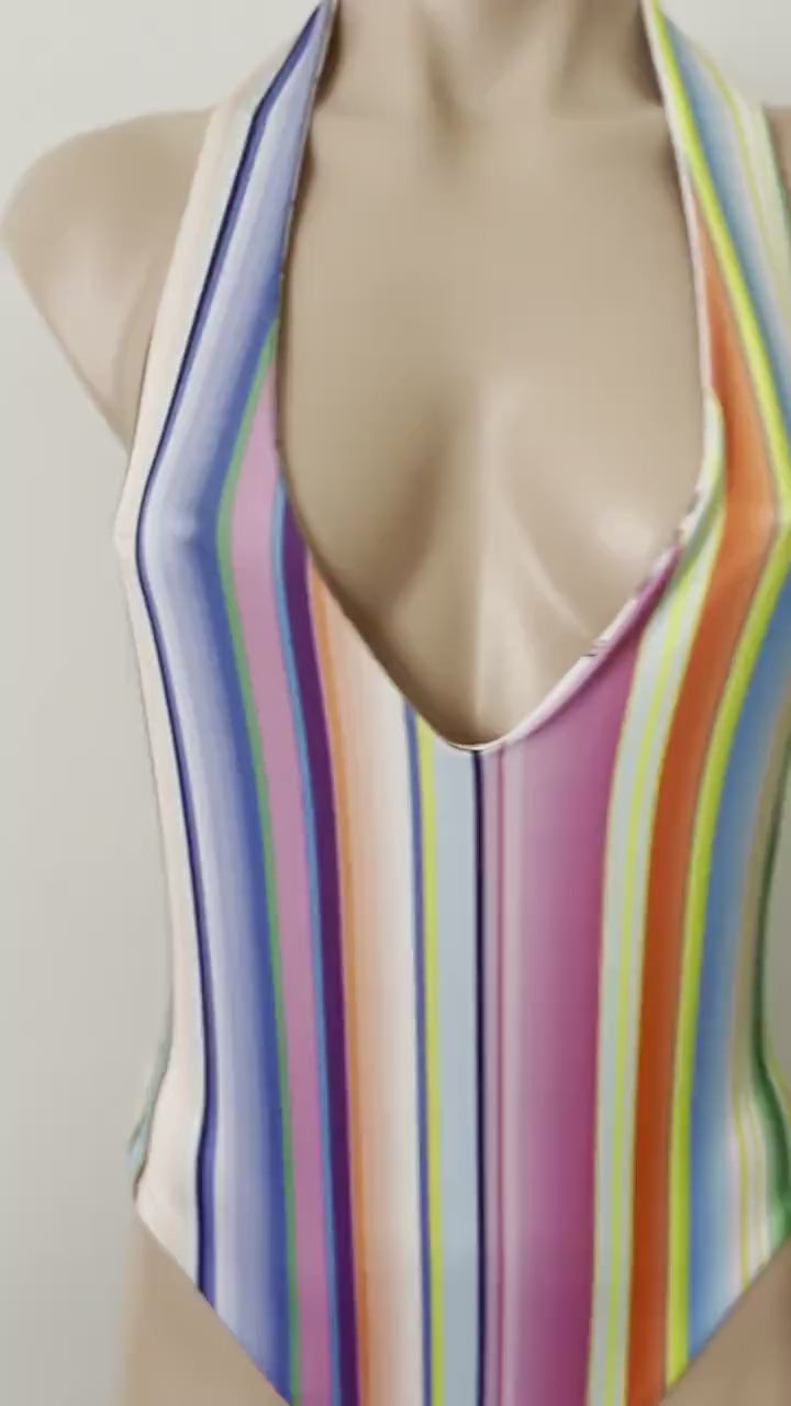 One piece Swimsuit Candy collection /Reversible swimwear / cheeky swimsuit bottom / Colorful one piece /