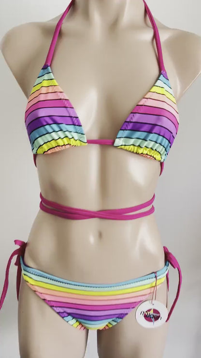 Colorful Swimsuit cheeky bikini bottom / fashion colorful swimwear