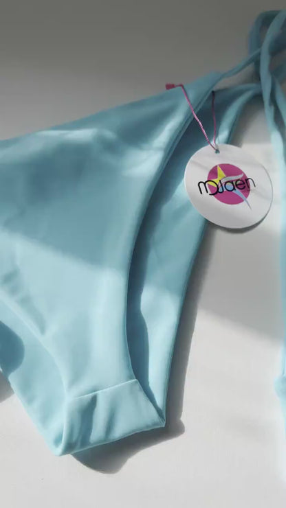 Swimwear bottom cheeky Medium size blue  bikini